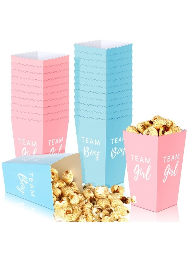 10 Pcs Gender Reveal Popcorn Boxes - (5x Team Boy & 5xTeam Girl) - Image 2